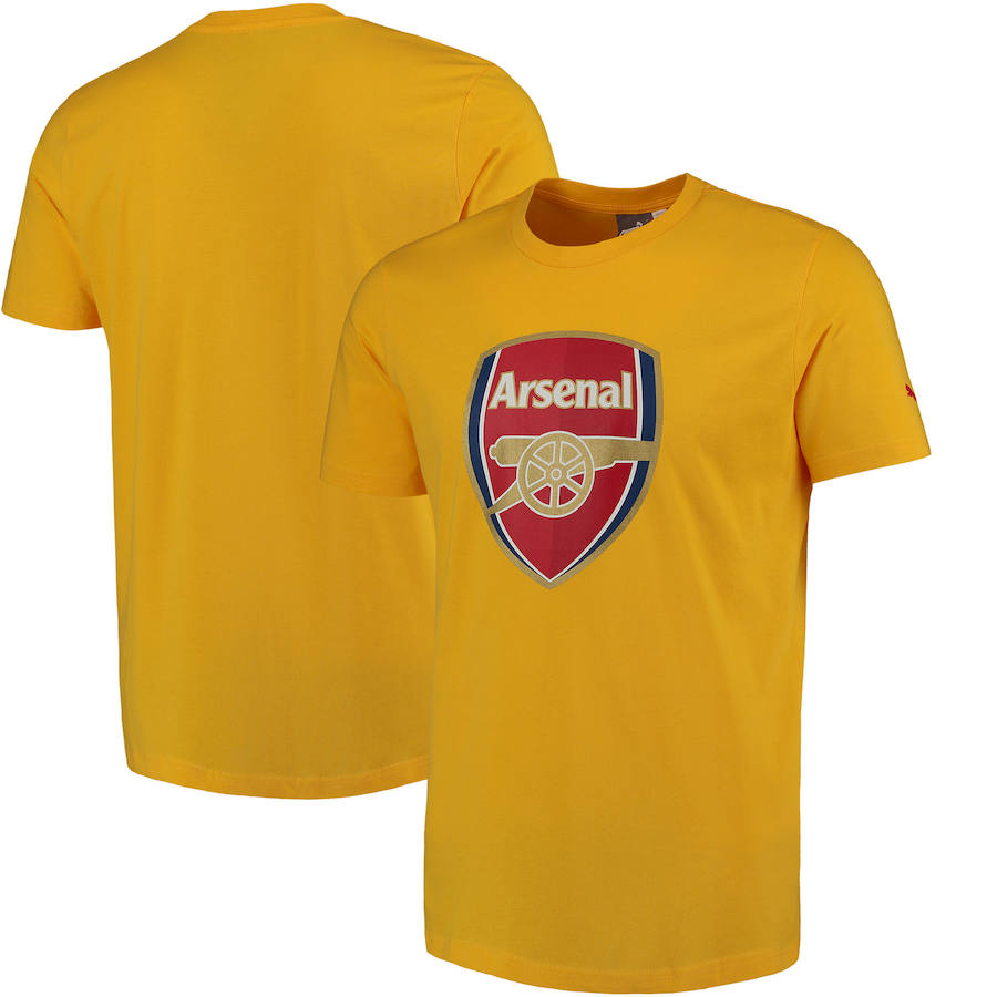 Arsenal Puma Crest Fan T-Shirt Yellow